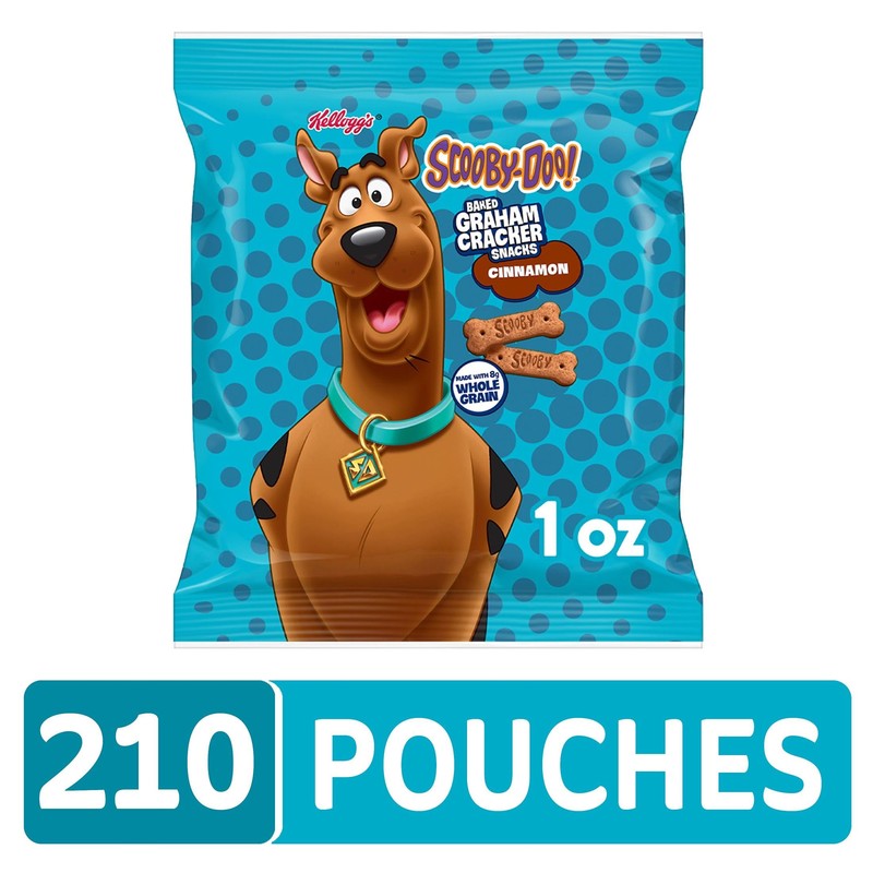 Kellogg's Scooby-Doo! Graham Cracker Sticks, Cinnamon, Made with Whole Grain,