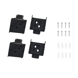 4 PCS Mountings Brackets Universal Roller Shade Hardware Roller Shade Brackets Outside Mount Blinds Aluminum Cordless Bracket for Indoor/Outdoor Roller Blind Replacement Accessory (2, Black)