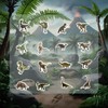 [Set of 100] Realistic Dinosaur Sticker Set, Tyrannosaurus, Triceratops, Ancient