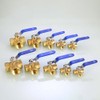 3 Way Ball Valve, DN15 1/5.1 cm Brass Female Thread
