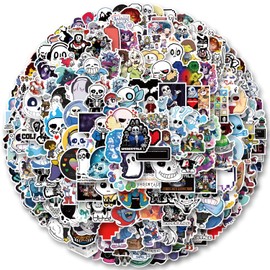 200Pcs GMVAESKY Undertale Stickers - Waterproof Vinyl Cute Stickers for Water Bottles, Laptops, DIY Decoration, Scrapbooks, Skateboards, Phones, Halloween, Christmas, Parties