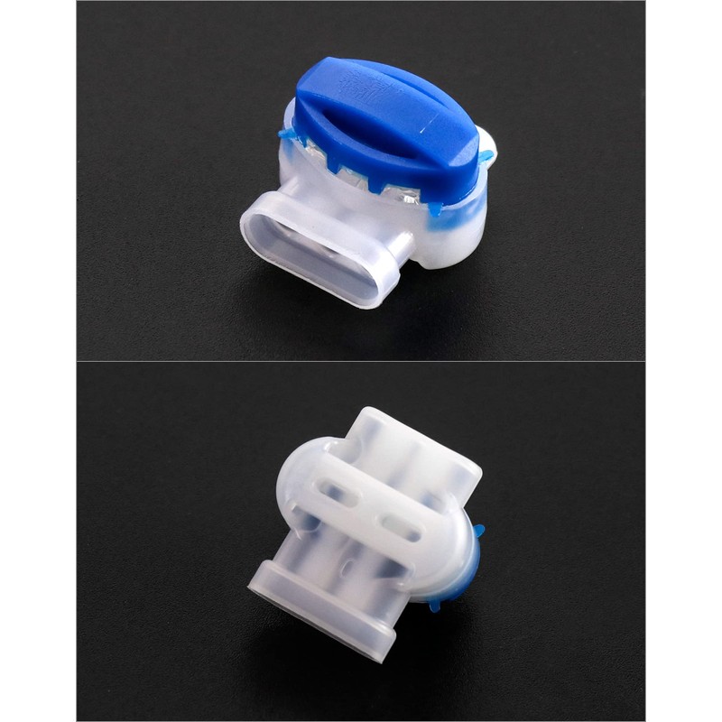 QWORK 100 Pack 3 Wire Connectors Electrical IDC 314-BOX Pigtail