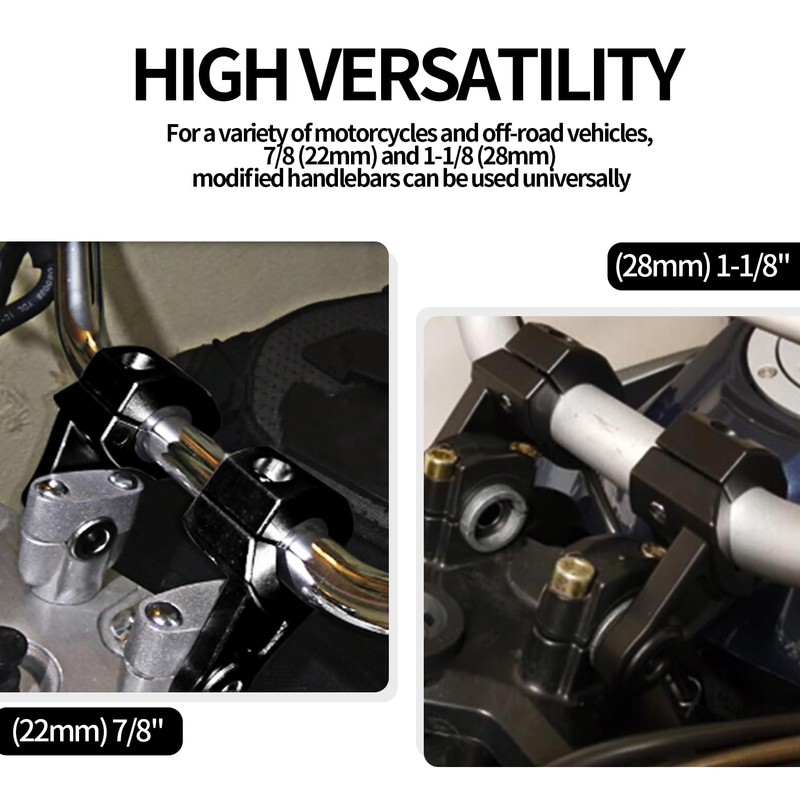 PSLER 2 Inch Pivot Handlebar Risers - Motorcycle Universal Handlebar