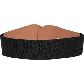 BlackButterfly Women’s Vintage Elasticated Rope Hook Buckle Belt - Black