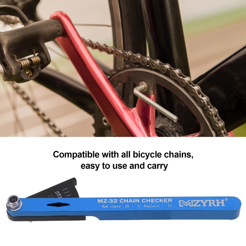 Chain Wear Indicator, Aluminum Bike Chain Checker Multifunctional Bike Chain