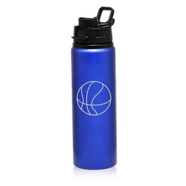 25 oz Water Bottle Sports Travel Mug Basketball (Blue)