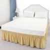 PiccoCasa Elasticated Bed Skirt Ruffled Bed Base Wrap Around Bed