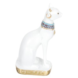 Ciieeo Lifelike Small Egypt Cat Figurine Cat Statue Decor Vivid Desktop Cat Model for Cat Material