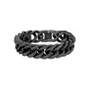 Prosteel men's bracelet, stainless steel, 18 carat gold-plated, black, curb