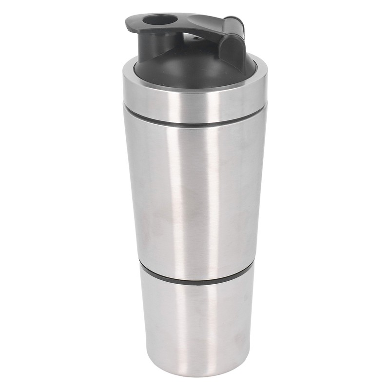 Shaker Bottle 800ml Stainless Steel with Whisk Portable Protein Shaker