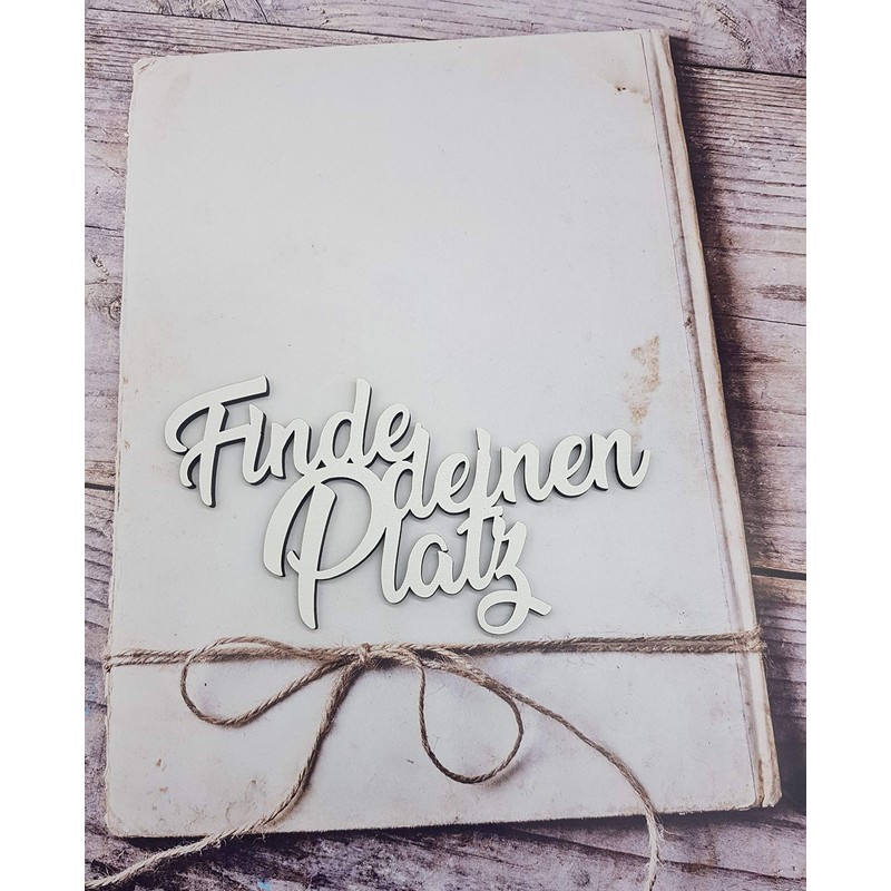MK-Schoenes Lettering Find Your Place – 30 cm – White