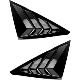YINGTUU for Honda 11th Gen Civic Hatchback 2022-2026 Accessories Sport Car Exterior Rear Side Window Louvers Triangular Window Glass Blinds (Bright Black)