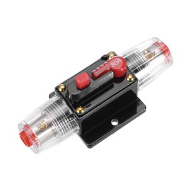 DMiotech 80A Circuit Breaker, 12-48V DC Automotive Circuit Breaker with Manual Reset Button for Car Marine Boat Audio System Overload Protection