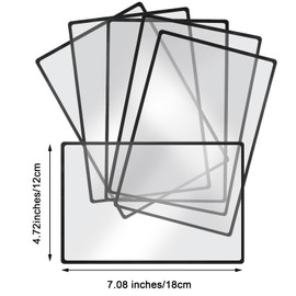 Kifmurase Pack of 6 3 x Full Page Reading Magnifier, Large and Lightweight Rectangular Reading Magnifier for Seniors, Reading Aid for Books, Newspapers, Maps, with Fresnel Lens, 18 x 12 cm