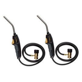 Bernzomatic BZ8250HT Reach Hose Torch, Trigger-Start Hose Torch with Included Holster For Fuel Canister, Red (8250 Reach Torch 2 Pack)