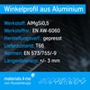thyssenkrupp Angle Profile made of Aluminium, Isosceles, EN AW-6060 in
