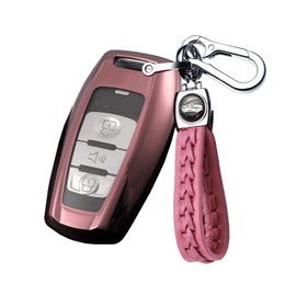 ontto car Key fob Cover fit for Haval H6 Jolion Great Wall GWM Cannon 3/4 Buttons Key Holder TPU Smart Shell case Keyring Keychain auto Styling Protector Accessories Pink 2