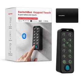 SwitchBot Smart Lock, Bluetooth Electronic Deadbolt, Keyless Entry Door Lock for Front Door, Compatible with WiFi Bridge (Sold Separately), Fits Your Existing Deadbolt,for Airbnbs Vacation Rentals
