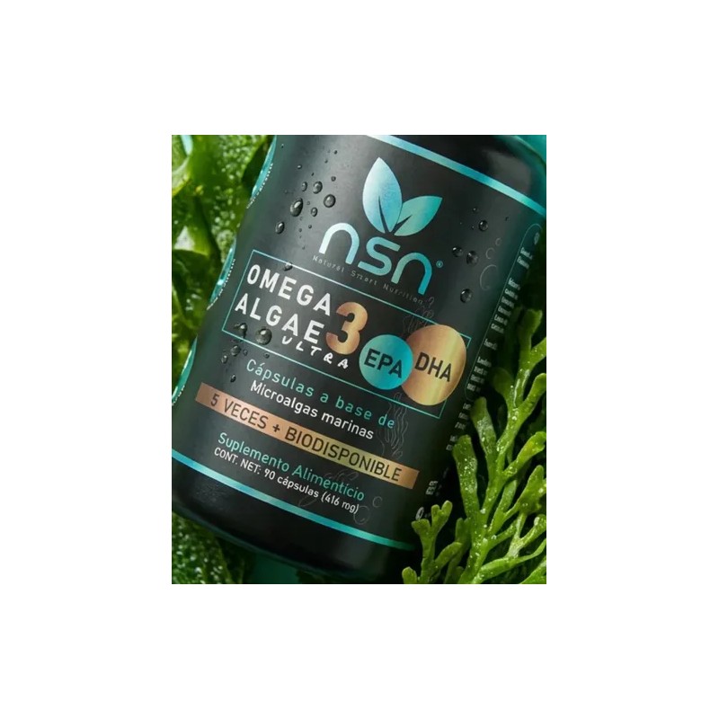 Algae Omega 3 Ultra Dha Y Epa Microalgas Marinas Sabor