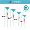 MAZEL Plastic Golf Tee, Increased Distance, Durable, Break-Resistant, Long Tee/Short