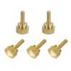 sourcing map 5Pcs Brass Knurled Thumb Screws, M3x10mm Shoulder Bolts