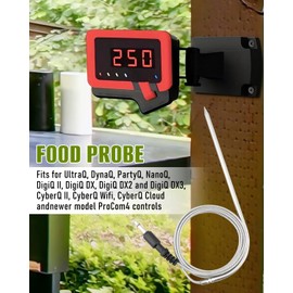 ULXIOM 4 Foot Meat Temperature Probe Fits for UltraQ DynaQ PartyQ NanoQ DigiQ CyberQ Controls, 3.5mm Plug Thermometer Pellet Grill Smoker Accessories
