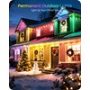 GOEBLESON Permanent Outdoor Lights, 100 FT RGB & White Eaves