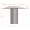 Metal Magery 1/4" Diameter X 1/2" Length Solid Aluminum Brazier