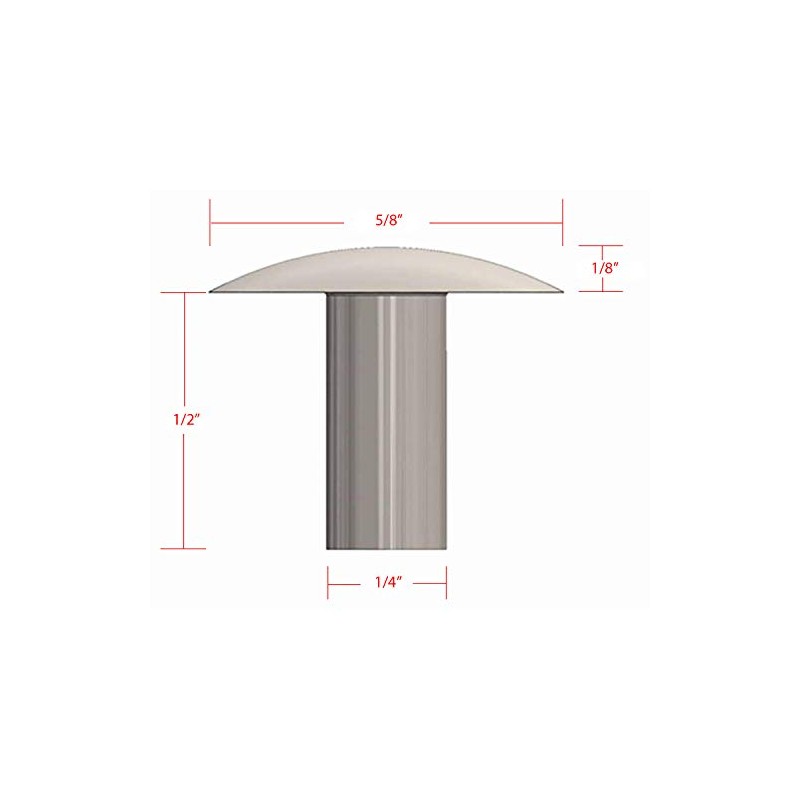 Metal Magery 1/4" Diameter X 1/2" Length Solid Aluminum Brazier