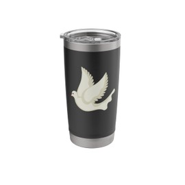 Peaceful Dove Bird Minimalist Design Stainless Steel Insulated Tumbler
