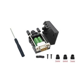 CompuCablePlusUSA Best D-Sub Solderless Breakout Terminal Block Connector DIY Kit (DB9, 2PCS Male)