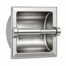 LSWYYP Recessed Toilet Paper Holder for Bathroom,6.1 Inches Stainless Steel Tissue Holders Wall Mounted,Brushed Nickel