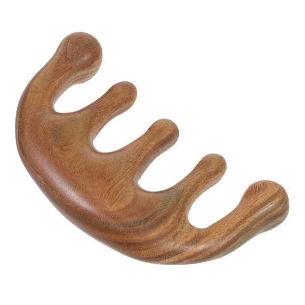 Baluue 1pc Wooden Massage Comb Green Sandalwood Hair Brush for