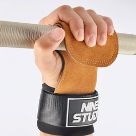 Gym Wrist Strap Protector - Forearm & Wrist Support for Weightlifting & Deadlift Gym Wrist Strap Brown 2ea