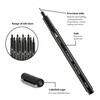 EuroElement Black Fineliner Pens Set Art Supplies 12 Pack Technical