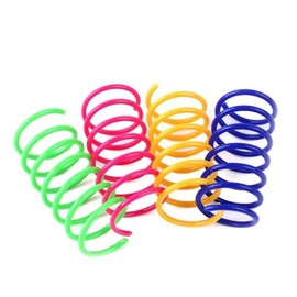 EarthPETS Cat Spiral 60 Pcs in Pack Colorful Springs Toys, Bouncy Coils for All Cat Breeds to Bite, Swat & Chase, Keeps Cats Entertained for Hours, 3 inches Long, Multi Colors Spring Toy