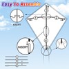 QUANA 5 Pack Kites for Kids and Adults, Diamond Kites