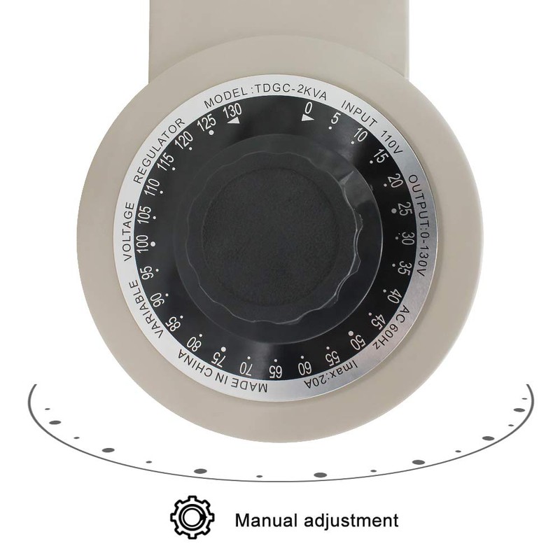 LVYUAN Variable Transformer Variable Voltage Regulator, 0-130V Output, 110V-120V Input,