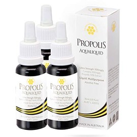 プロポリス アクアリキッド 原液濃縮タイプ 30ml 3本セット エキス濃度50％ ノンアルコール 甘味エキス 天然香料