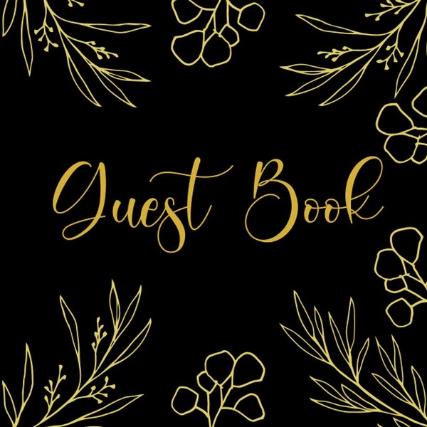 Bleck gold Guest Book Wedding Reception With Picture: Wedding Guest