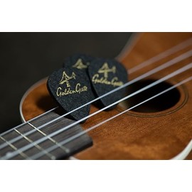 Golden Gate FP-2 - Púas de fieltro para ukelele (3 unidades), color negro