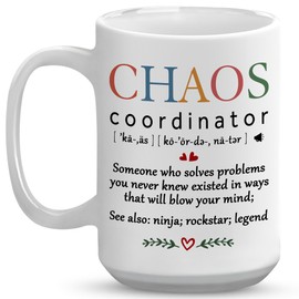 VUNVUT86 Boss Gifts - Christmas Gift For Boss, Manager - Coworker Gifts - Chaos Coordinator - Retirement, Farewell, Leaving, Birthday Gifts for Leader, Supervisor, CEO, Colleague, Sir, Men, Women 15OZ