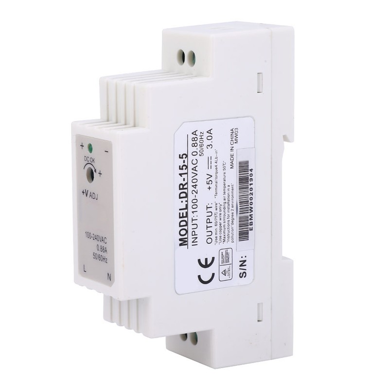 DR-15-5 DIN Rail Single Output Switching Power Supply 15W 5V