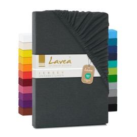 Lavea Jersey Fitted Sheet, Maya Series, 100% Cotton, High-Quality Workmanship, Elasticated and Oeko Tex 100 certified