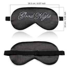 2 Pieces Silk Sleep Eye Mask for Men and Women Silk Eye Cover Adjustable Strap Satin Night Blindfold Eyeshadow Cover Silk Sleep Mask for Night Sleep, Travel