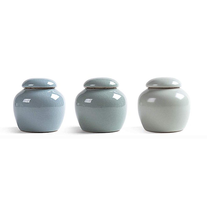 KnocKconK Mini Pet urn, Small Ceramic Ash Funeral Burial Box,