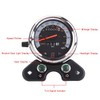 Qiilu Universal Motorcycle Dual Odometer Speedometer Meter Gear Digital Display