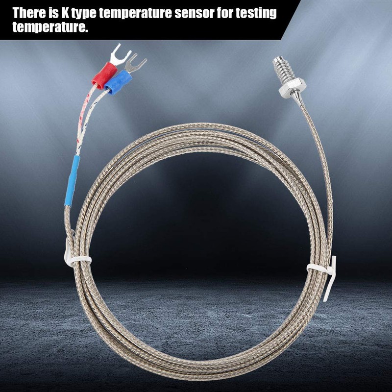1-5 m Length Thermocouple Type K Cable M6 BSW Thread