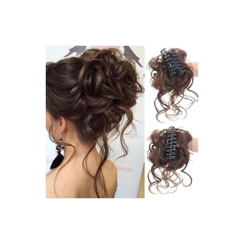 Extensiones Pelo Natural Moños Postizos Coletero Sintético Postizo Rizado Ondulado