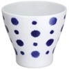 Hasamiyaki 32538 Indigo Aidama Cup, Indigo Dyed Polka Dots